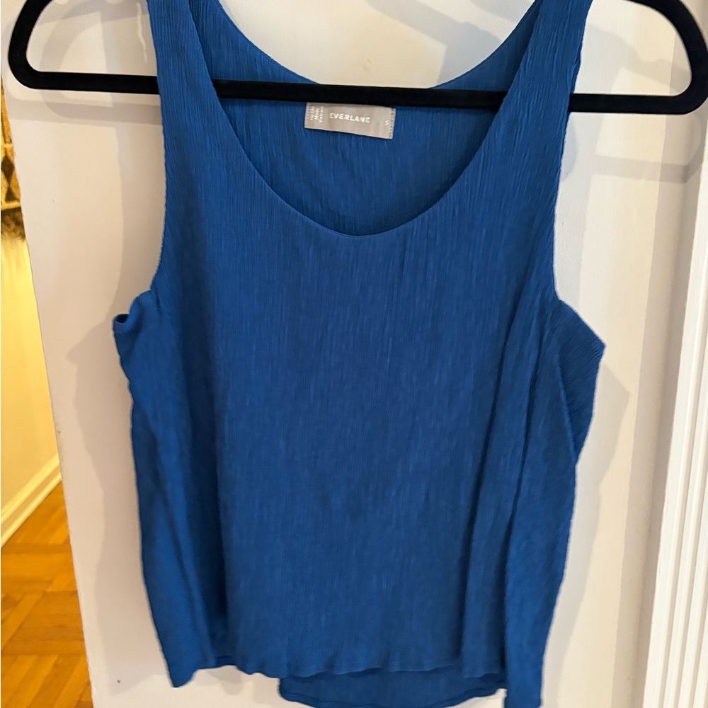 Everlane Blue Textured Top